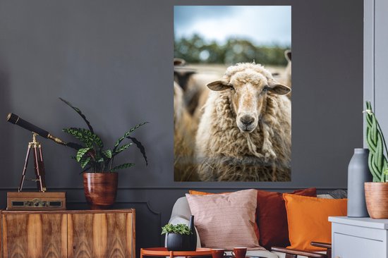 Stickers muraux - un mouton - 80x120 cm - Feuille adhésive