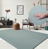 Vloerkleed voor binnen in Blauw 240x340 cm - Rechthoek - Hoogpolig - Wasbaar - Antislip onderkant - Modern en zacht - RELAX Kleed by The Carpet
