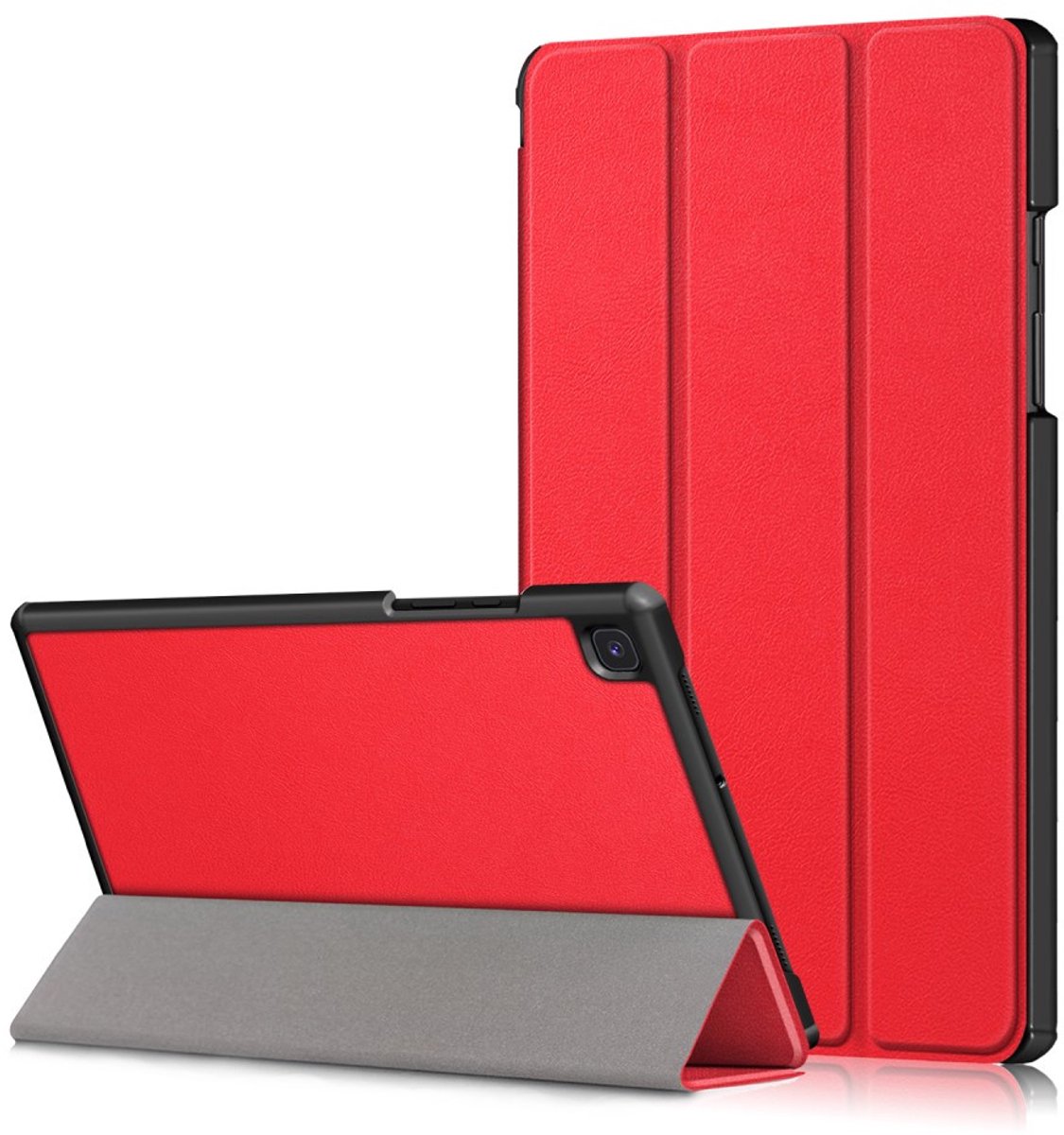 Tri-Fold Book Case met Wake/Sleep - Geschikt voor Samsung Galaxy Tab A7 (2020) Hoesje - Rood