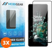 Mobigear Screenprotector geschikt voor OnePlus 10T Glazen | Mobigear Premium Screenprotector - Case Friendly - Zwart (3-Pack)