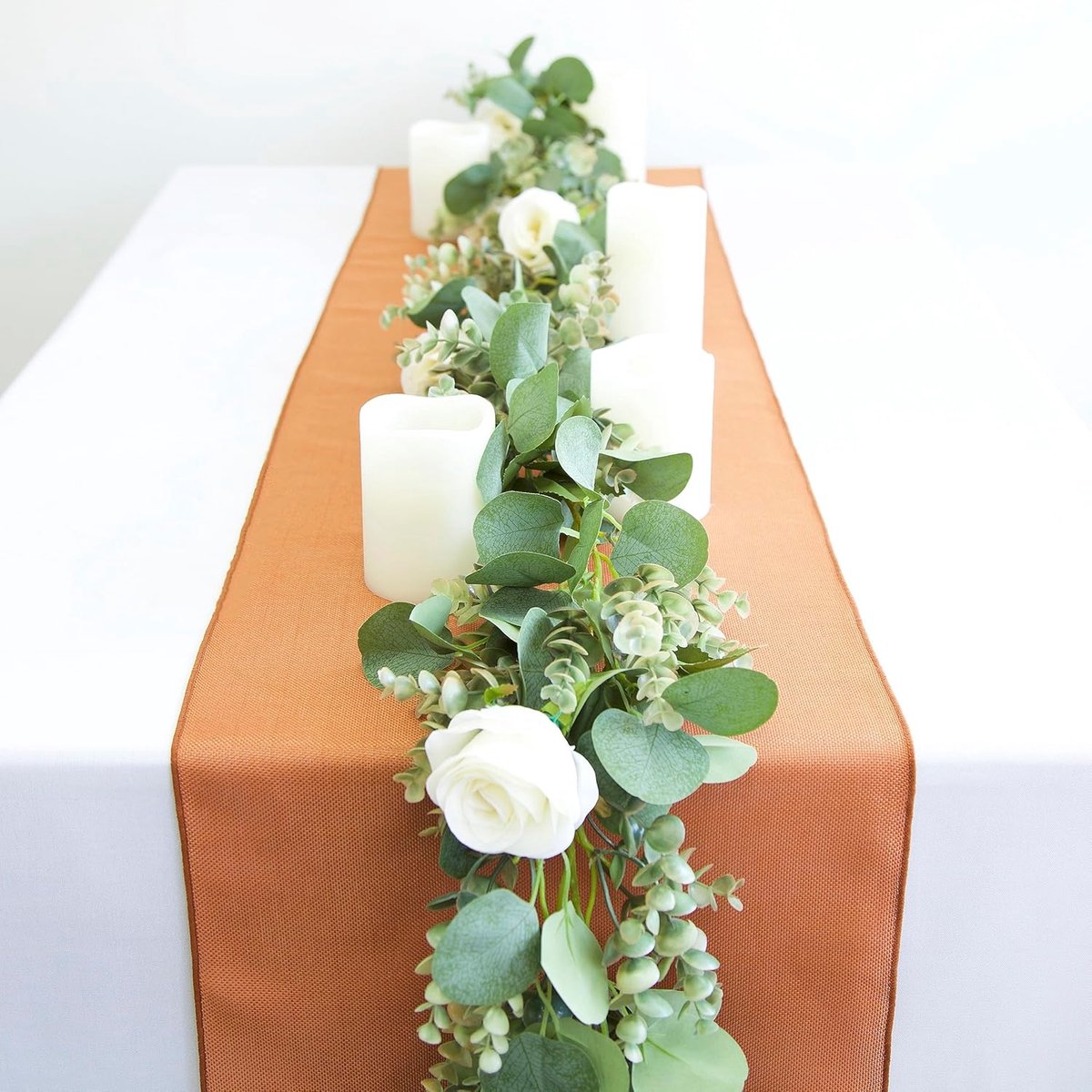 Jute Tafelloper Terracotta - Natuurlijke Tafeldecoratie voor Bruiloften en Feesten