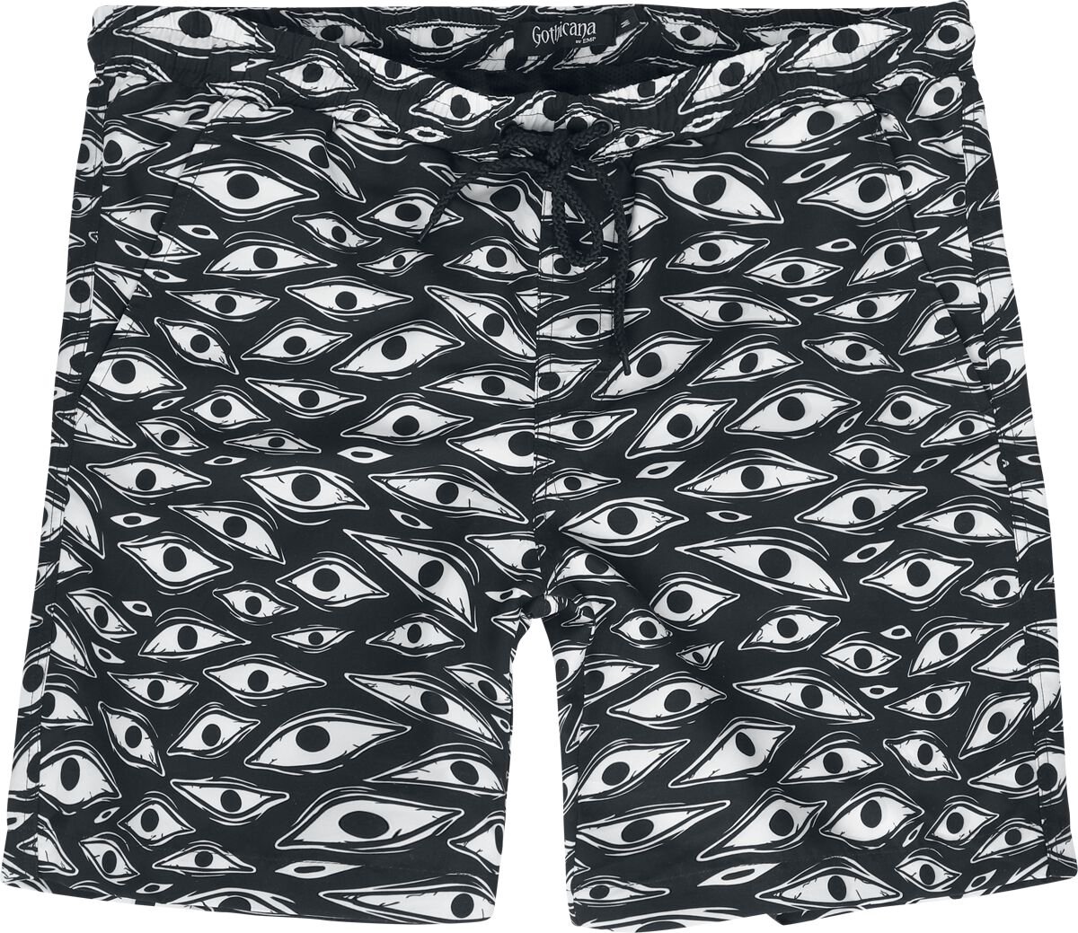 Gothicana Zwarte zwembroek met een all-over print - Heren - S