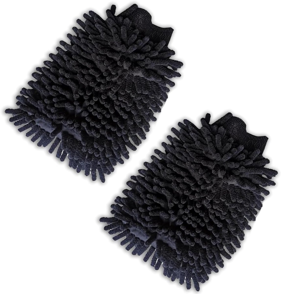 2x Microvezel Washandschoenen Dubbelzijdig - Krasvrij & Pluisvrij - Geschikt voor Auto, Vrachtwagen & Huishouden