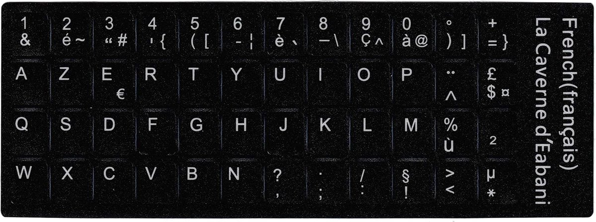 48 Zelfklevende Toetsen Sticker Set voor Frans AZERTY Toetsenbord