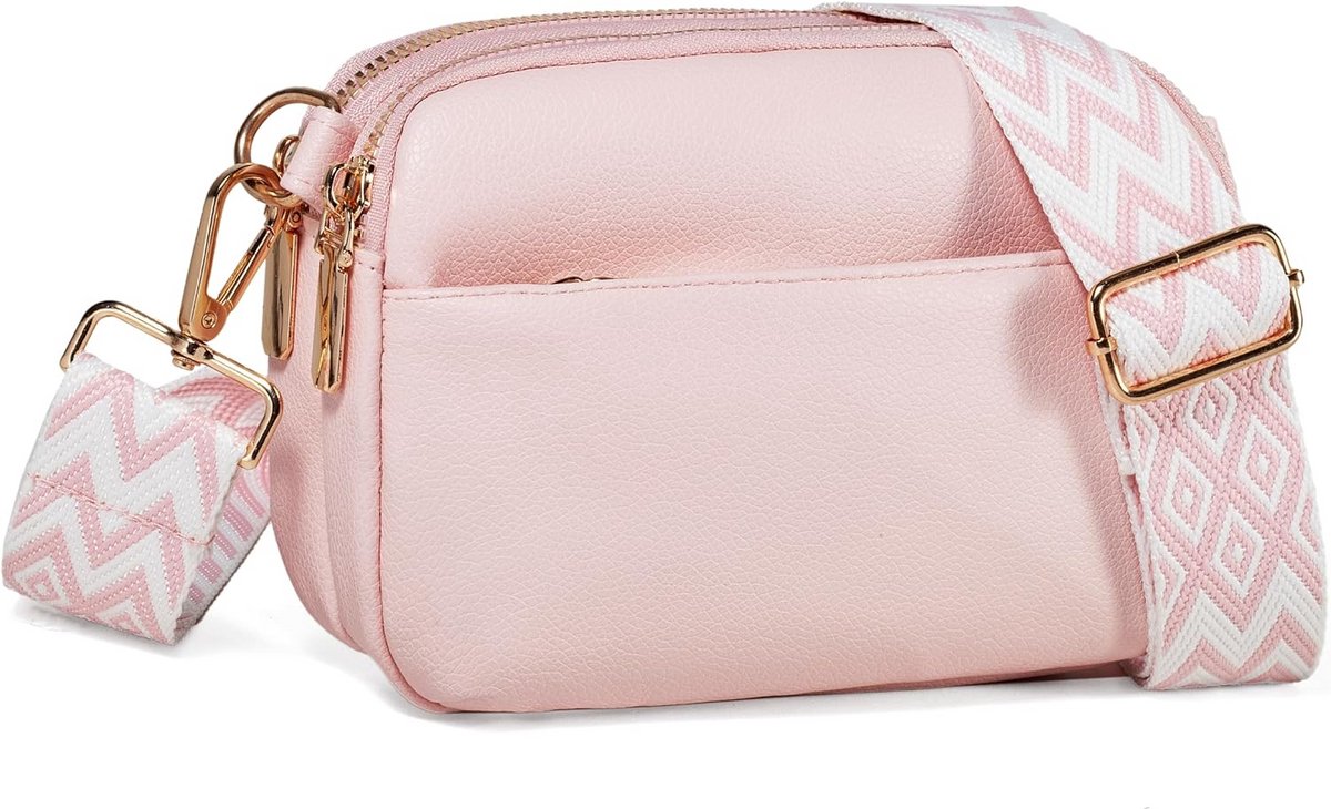 Veganleer crossbody tas dames klein compact heuptasje schoudertas