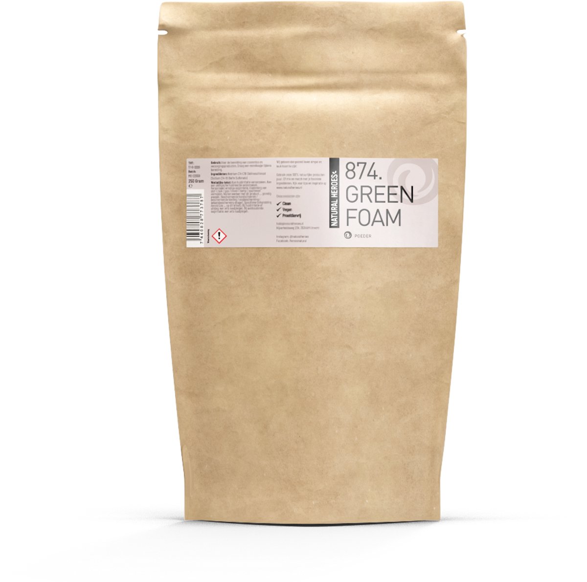 Natural Heroes - GreenFoam Surfactant - Poeder (Grote bubbels, Sulfaat-vrij) 100 gram