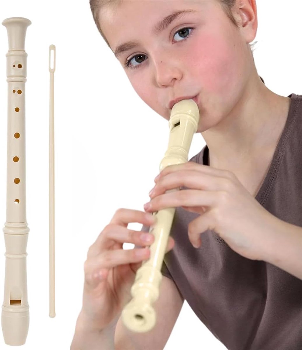 Sopraanblokfluit voor kinderen en beginners - 8 gaten, ABS materiaal, met reinigingsstaaf
