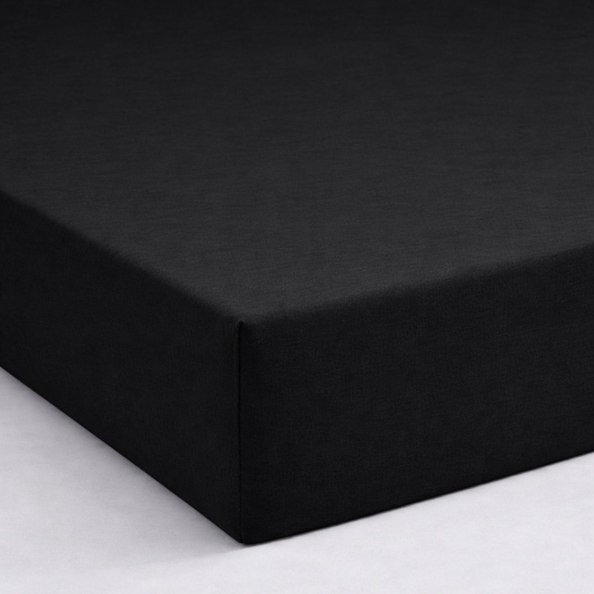 Sleeps Dubbel Jersey Hoeslaken Katoen Zwart - 180 x 200 cm - Heerlijk Zacht - Strijkvrij - Stretch - Dubbel Dikke Kwaliteit