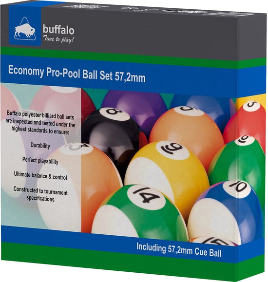 Pool ballen set Polyester 57.2mm Economy — afbeelding 2