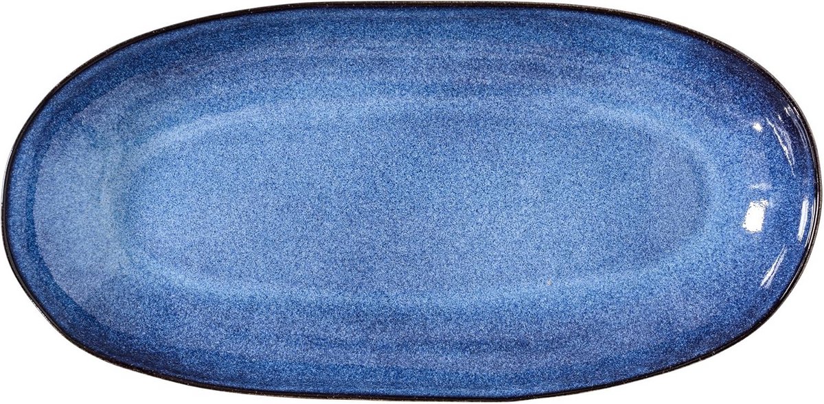 Keramische Serveerschaal Rechthoekig Blauw 34x16 cm Vaatwasmachinebestendig
