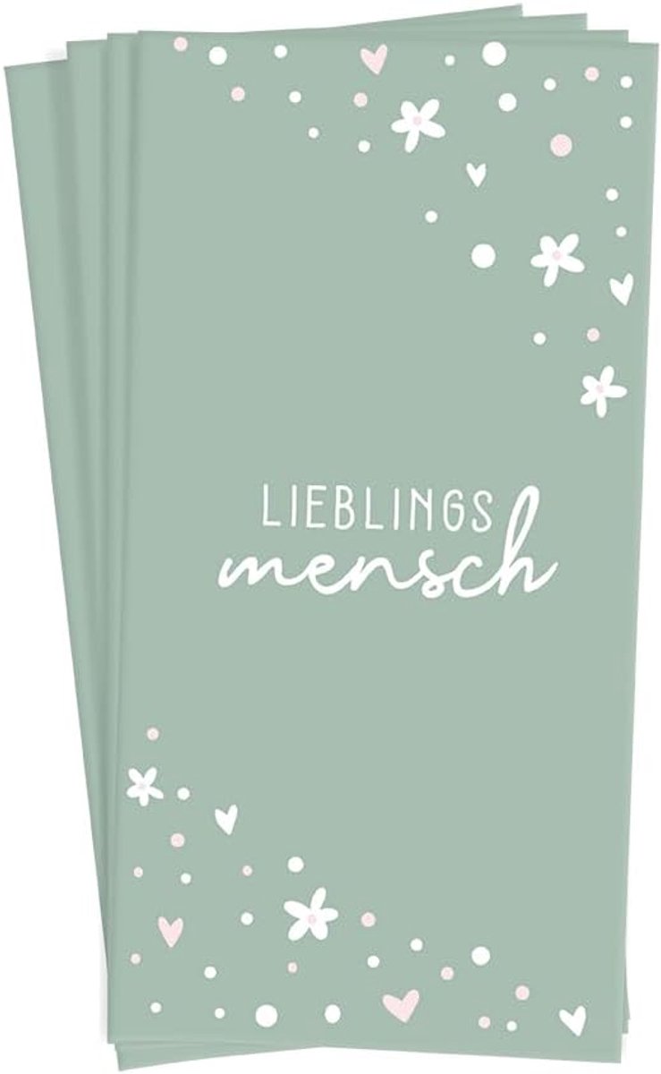 Set van 10 Zakdoekjes met Positieve Spreuken - Cadeautip