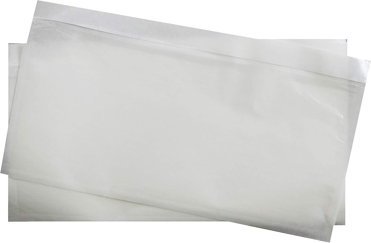 Zelfklevende Pakbonzakken Transparant - 239x131mm (DL formaat) voor Documenten en Facturen