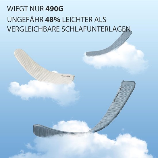 Ultralichte zelfopblazende isomat 3,5 cm - geïsoleerd, rechthoekig, ideaal voor kamperen, backpacken en wandelen van Merkloos — afbeelding 2