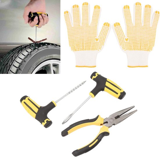 Universele Tubeless Banden Reparatieset voor Auto Motorfiets Noodgevallen van Merkloos — afbeelding 5