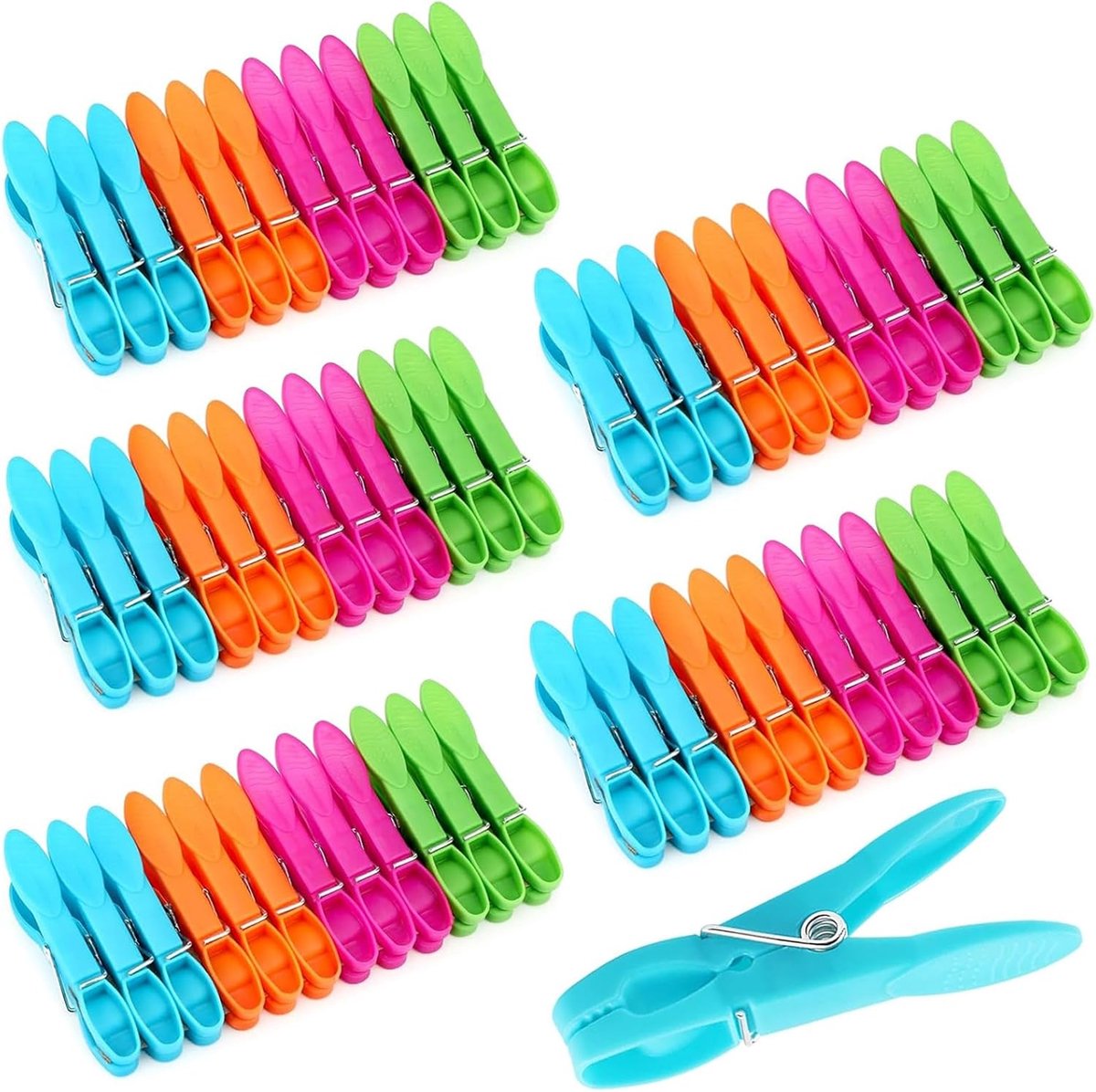 Antislip wasknijpers met sterke klemkracht - 60 stuks