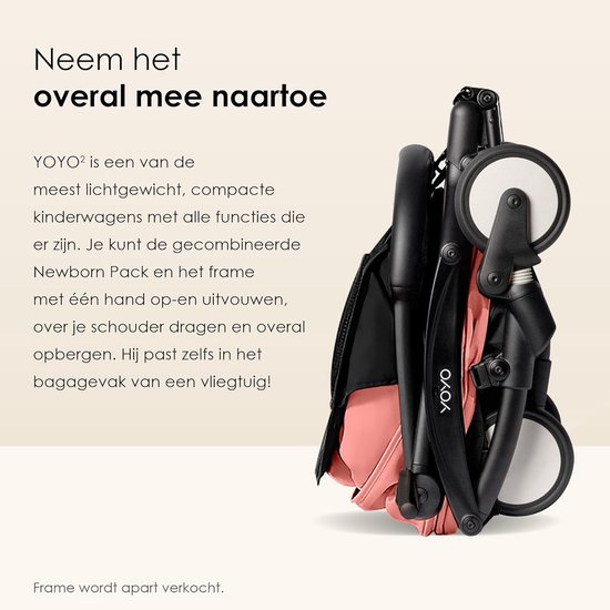 Wandelwagen Inzet 0+ Voor Pasgeborenen - Inclusief Matras, Zonnekap en Voetenzak van Merkloos — afbeelding 2