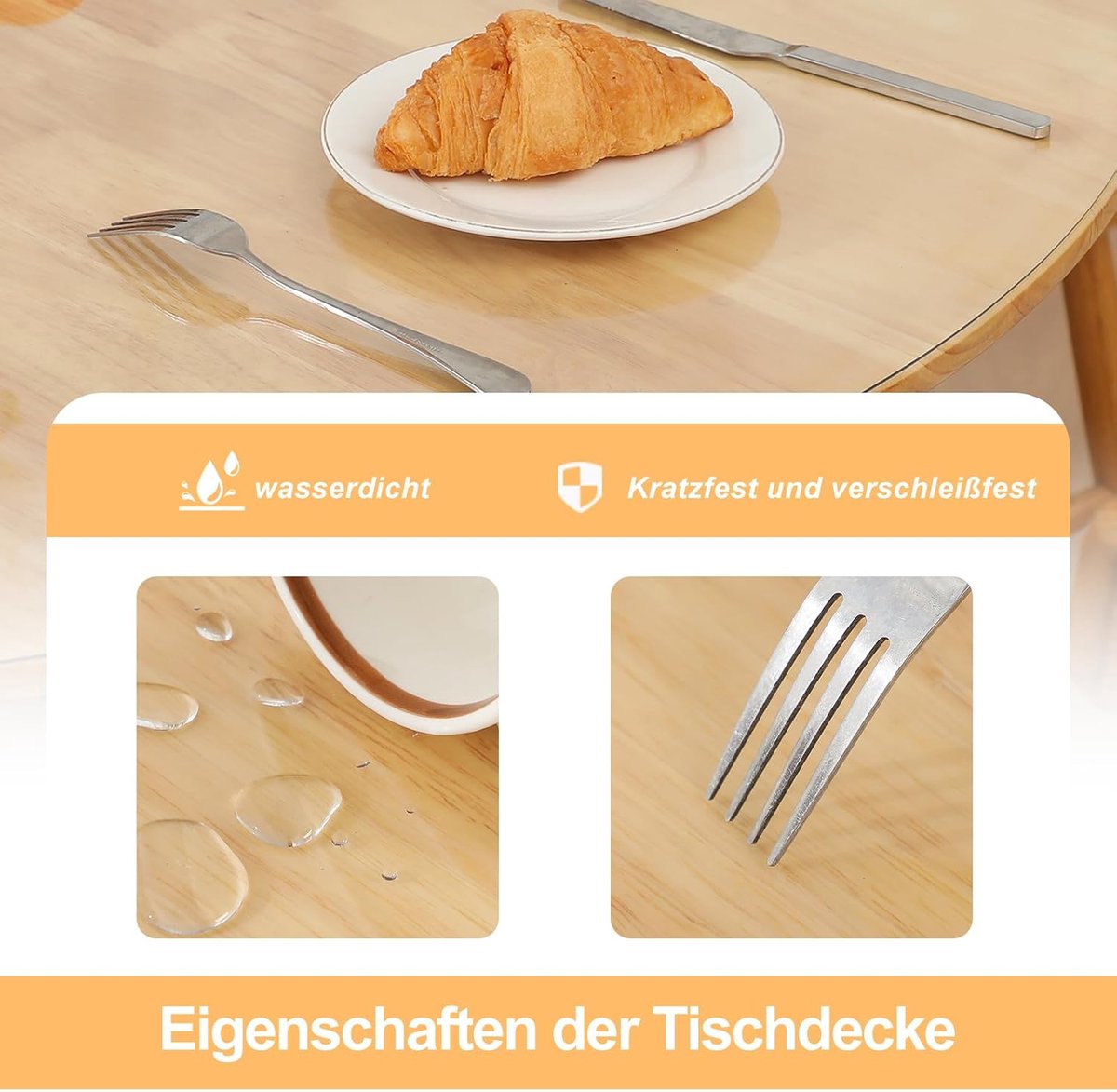 Transparant Ronde PVC Tafelkleed 110 cm - Dik 1,5 mm, Waterdicht en Kratsbestendig