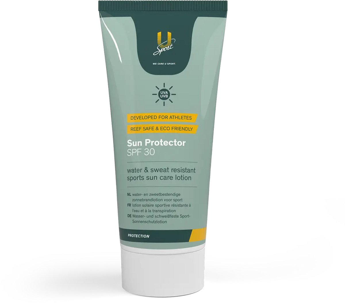 U-Sport Sun Protector SPF 30 - Sport Zonnebrand - Water- & Zweetbestendig - Vegan & Koraalvriendelijk - 100 ml