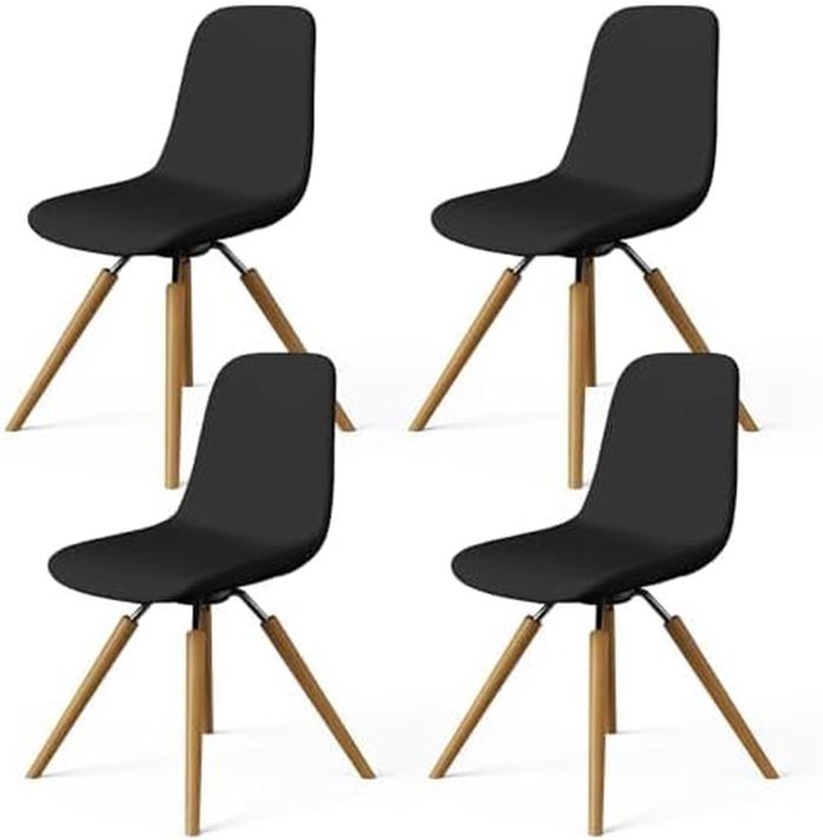 Universele, Rekbare Stoelhoezen voor Eetkamerstoelen (4 Stuks)