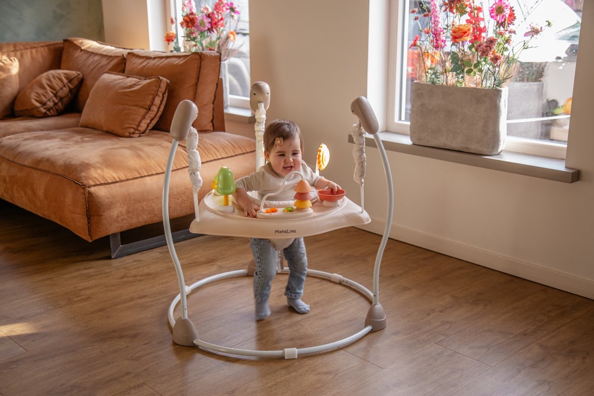 MamaLoes Activiteiten Jumper Baby - Eva Beige - Bouncer Baby - Speelgoed — afbeelding 9