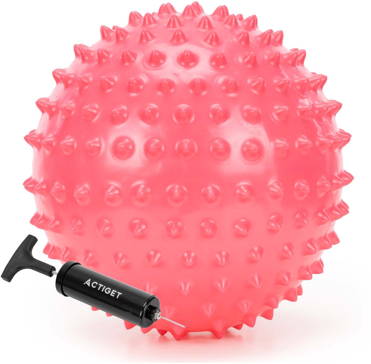 Actiget® Massage Bal - Triggerpoint Bal - Met Pomp - Massage - Massage Accessoires - Roze - 20 cm
