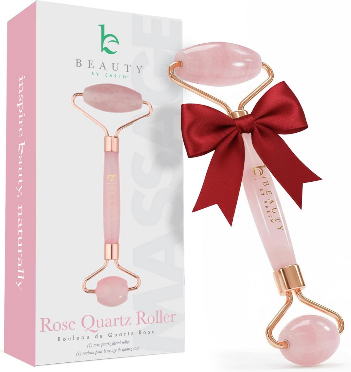 Gua Sha Gezichtsmassage Roller - Natuurlijke Kwarts Roller voor Gezicht en Ogen