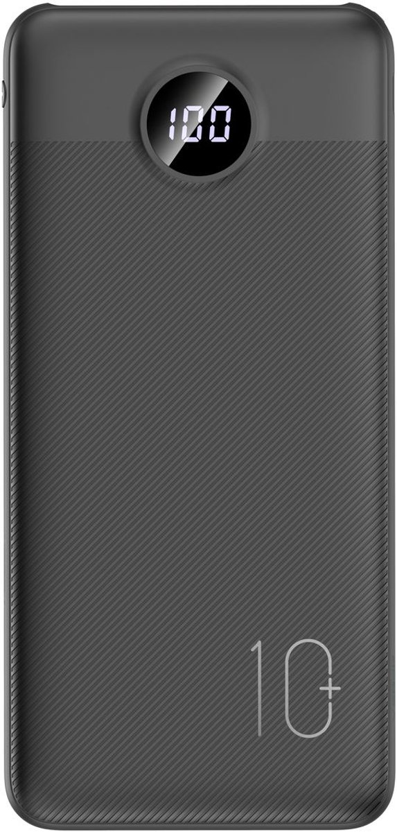 Veger Powerbank - L10S - W1105 - 10.000 mAh - 20 Watt - LED Display - Ultra Slim - Zwart