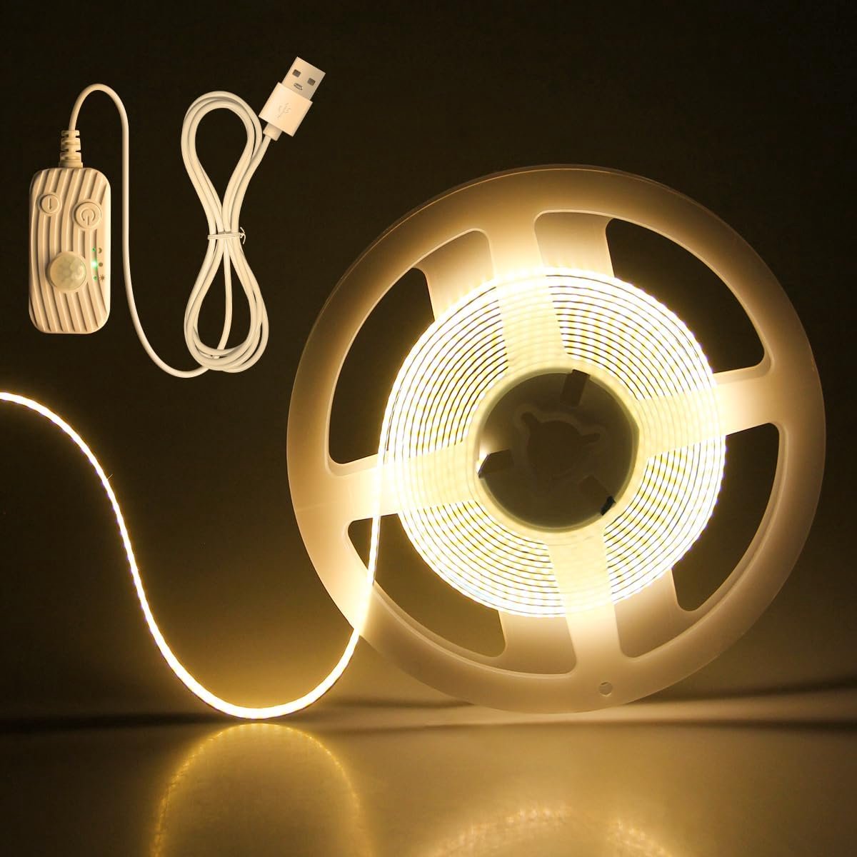 Bewegingssensor LED Strip op USB met Sensor en Dimfunctie voor Binnenverlichting