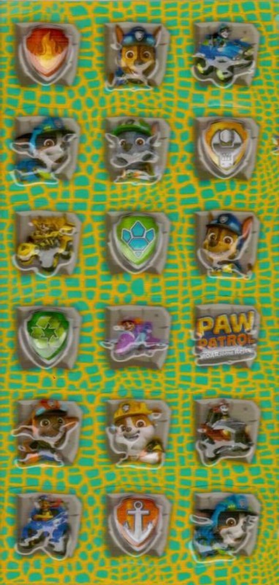 PAW Patrol stickers speelgoed - Totum super stickerset XL jongens en meisjes vanaf 3 jaar - 36 x 36 cm - 7 vellen incl. metallic en 3D stickers en spelletjes cadeautip knutselen — afbeelding 21