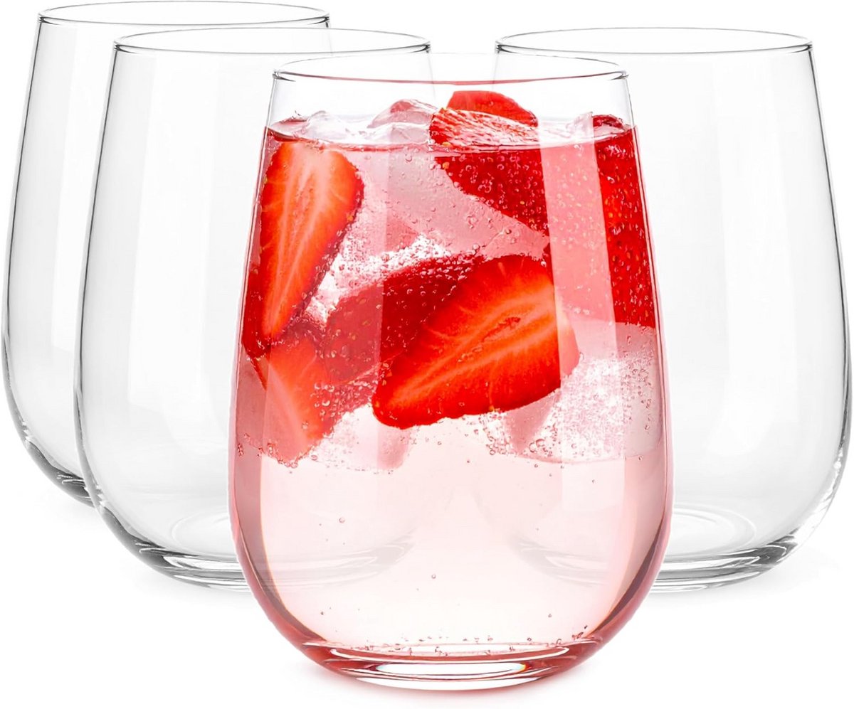 Set van 4 Drinkglazen 330 ml - Vaatwasmachinebestendige Water- en Sapglazen