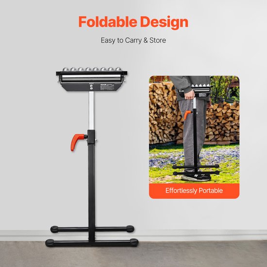 VEVOR 3-in-1 rolstandaard rolstandaard verstelbaar 68-108cm werkstandaard 136kg van Merkloos	 — afbeelding 4