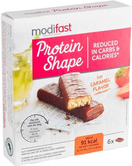 Modifast Protein Shape - Reep - Karamel - 6 x 27 gr van Merkloos — afbeelding 5