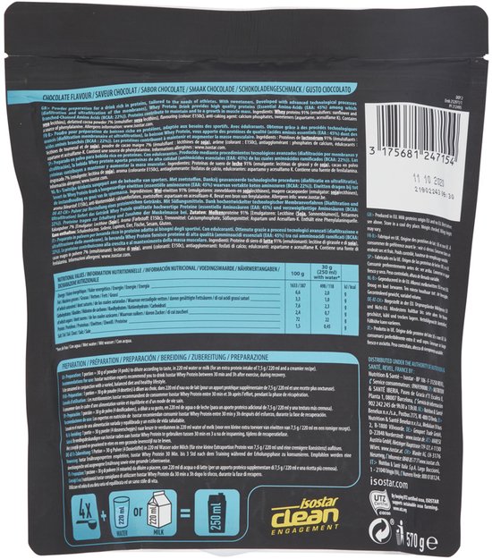 Isostar - Whey Protein - Chocolade - 19 shakes - 570 gram - Eiwitpoeder voor krachtsport van Merkloos — afbeelding 2