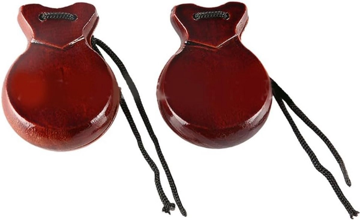 2 Paar Houten Castagnetten voor Beginners - Spaans Ritme Instrument