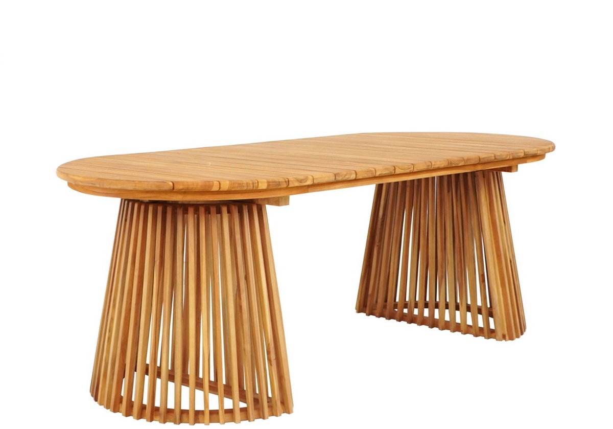 House Nordic Eettafel Berja - Rechthoek Naturel Hout - 200x90x75cm
