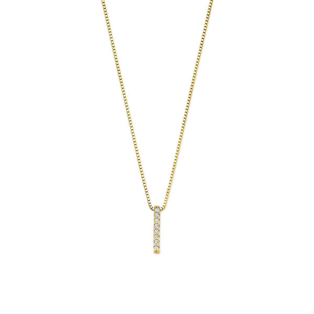 Collier lab grown diamant 0.04ct g vs 40 - 42 - 44 cm