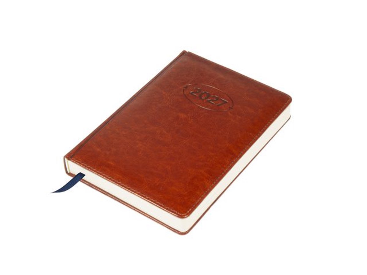 Multo Hannibal Dagagenda A5 2027 - 1 dag / 1 pagina - Cognac - Kunstleder MU-727134