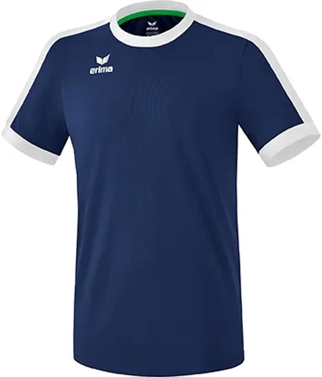 Erima Retro Star Shirt Korte Mouw Kinderen - New Navy / Wit | Maat: 116