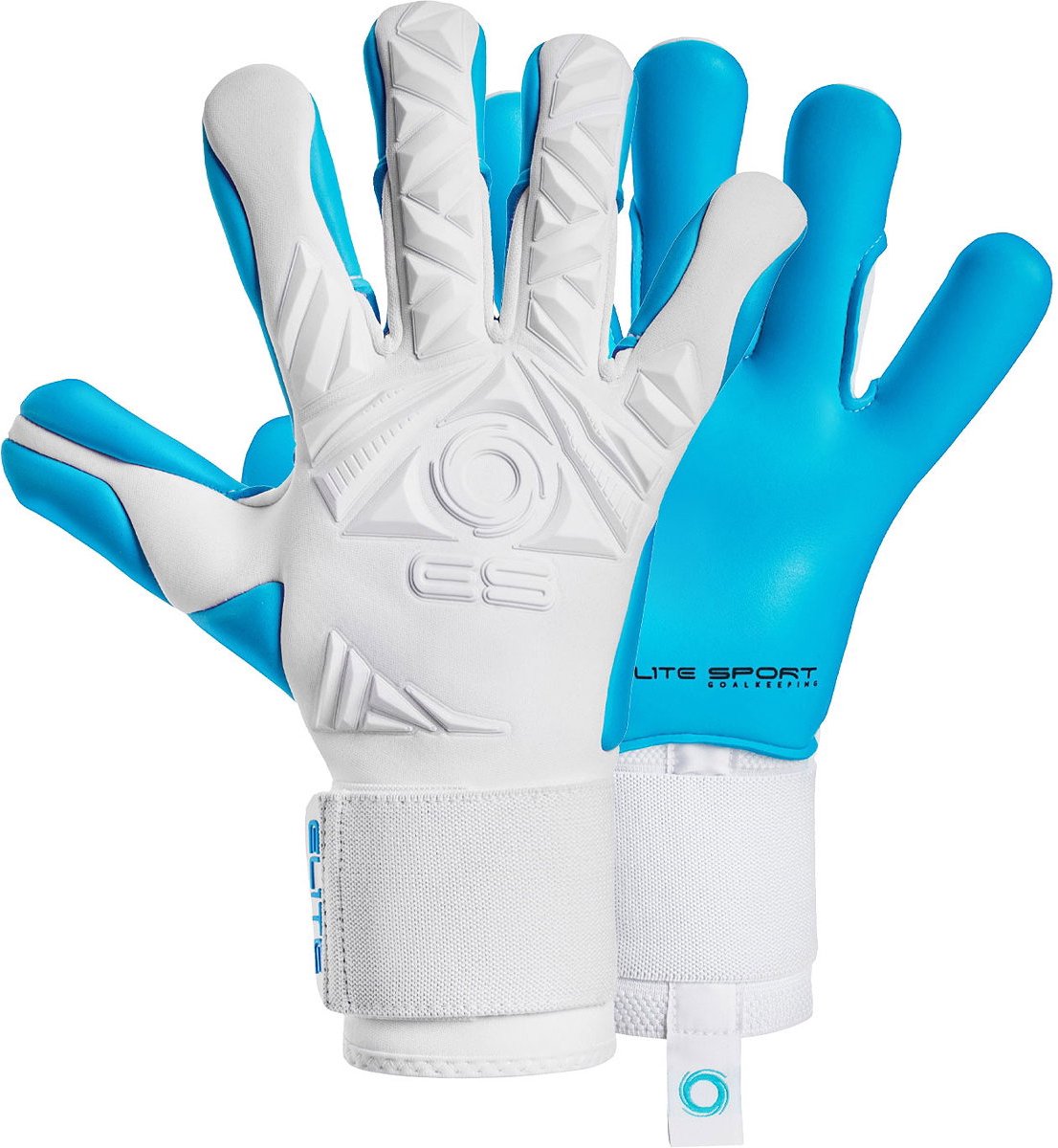 Elite Sport Neo Revolution II Combi Keepershandschoenen - Wit / Aqua | Maat: 7