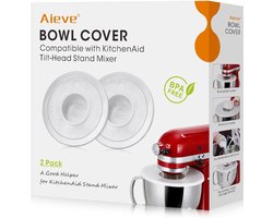 Mixer Deksel Set - Keuken Accessoires - Schoon Mixen - 2 Stuks - 5 Liter Kom - Zilver