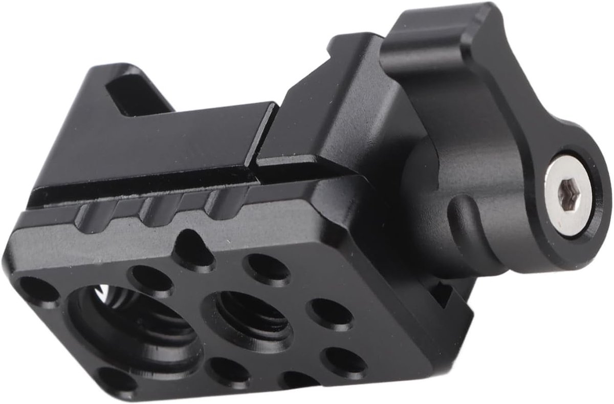 Universele Klem - NATO Lock - Camera Uitbreiding - CNC Aluminium Legering - Kompakt formaat - Zwart