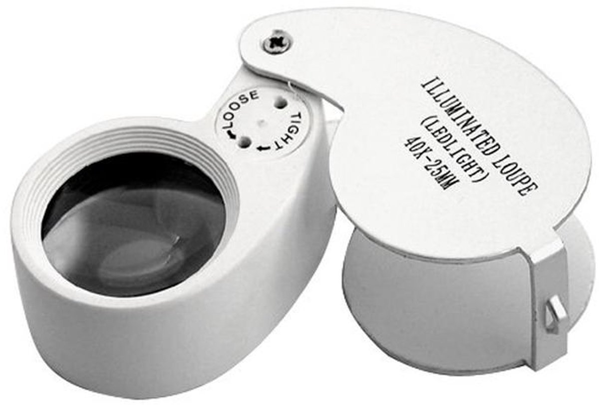 LED Vergrootglas - Sieraden Loep - Gedetailleerd Werk - Glas Lens - 40 x 25mm