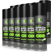Spraytive 12x 500ml spuitlijm spraylijm sterke hechting voor textiel schuim en leer geschikt voor auto en hobby snel en gelijkmatig aan te brengen