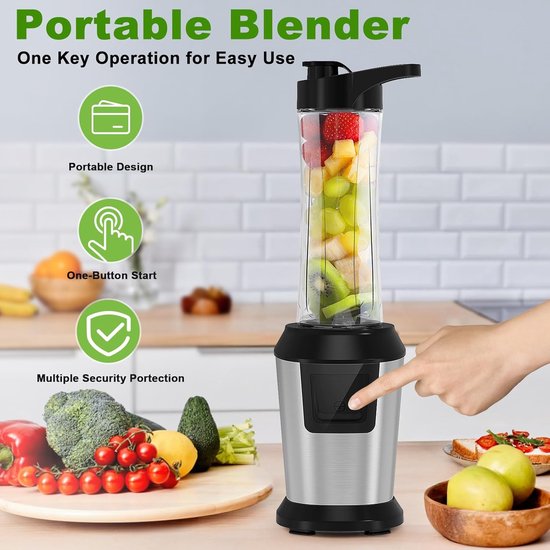 Blender To Go - Smoothie Maker - Draagbare Blender - drankmaker van Merkloos — afbeelding 3