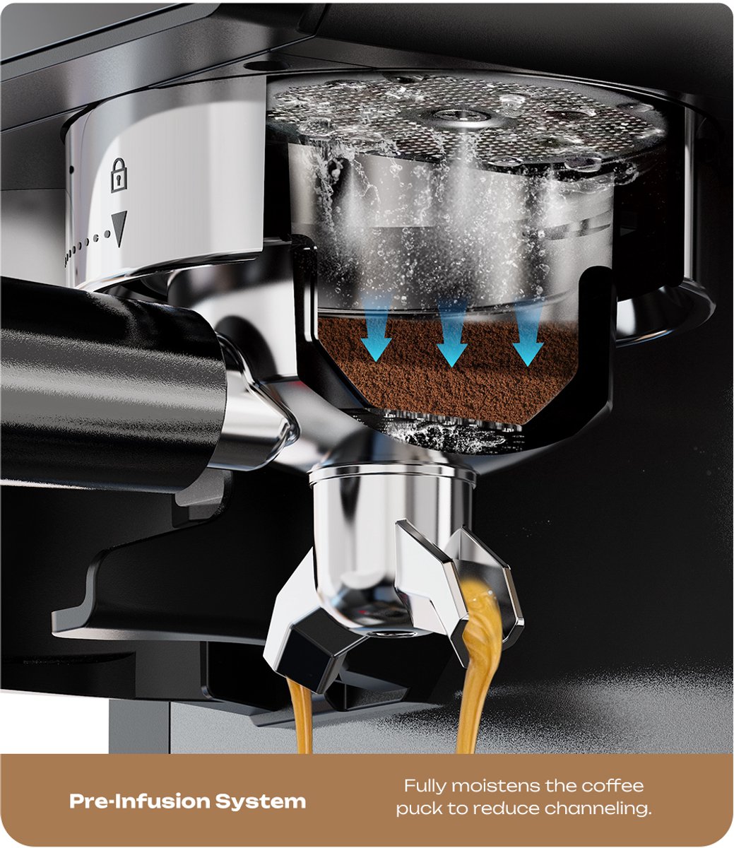 HiBREW H20 Espressomachine met Geïntegreerde Koffiemolen - afbeelding 2