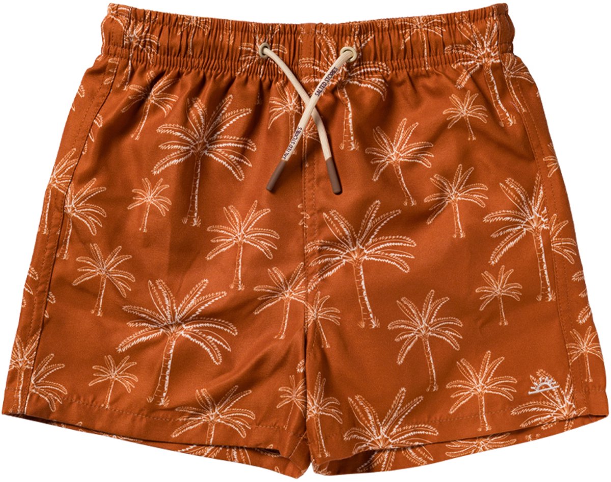 Salted Stories Swim Shorts Palms Bombay Brown 98