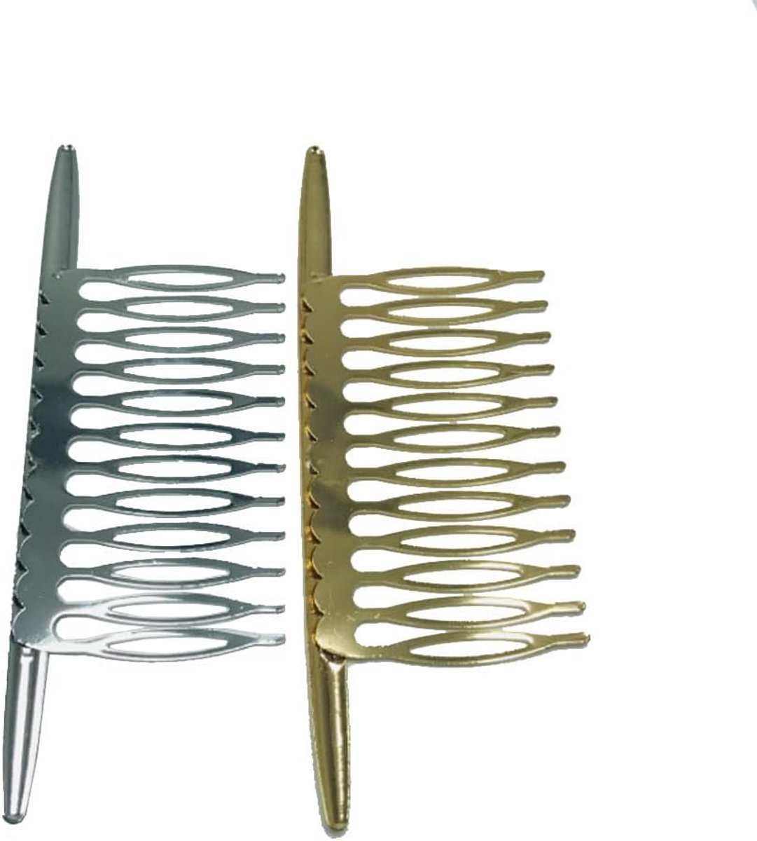 Set van 2 Elegante Haarspelden Kroon met Kam voor Vrouwen en Meisjes