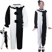 WSTCCOS Film Killer Terrifier Clown Zwart Wit Jumpsuit Cosplay Kostuum