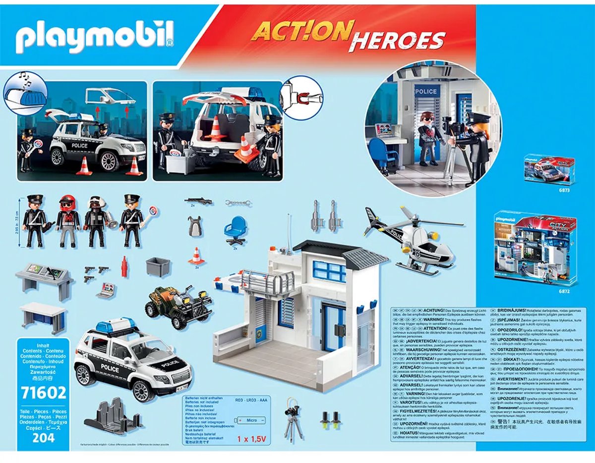 PLAYMOBIL Action Heroes 50YR Politiepost met voertuigen - 71602 — afbeelding 5