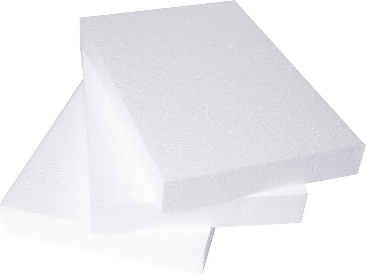 Foamblokken Set van 3 voor Knutselen, Modelleren en Bloemstukken - EPS Polystyreen Platen